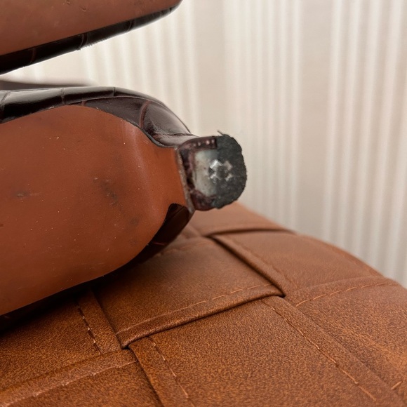 Madewell The Dimes Leather Kitten-Heel Knee Boot Chocolate Raisin Women Size 7 - Picture 11 of 15